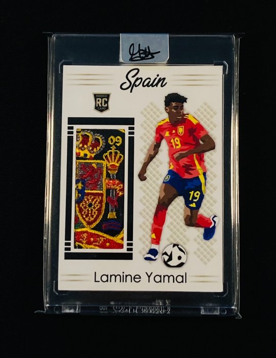 2023 - Custom Card - Lamine Yamal - Rookie Card - Limited Edition /50 - Double Signed by The Artist - Logo - Spain - 1 Card