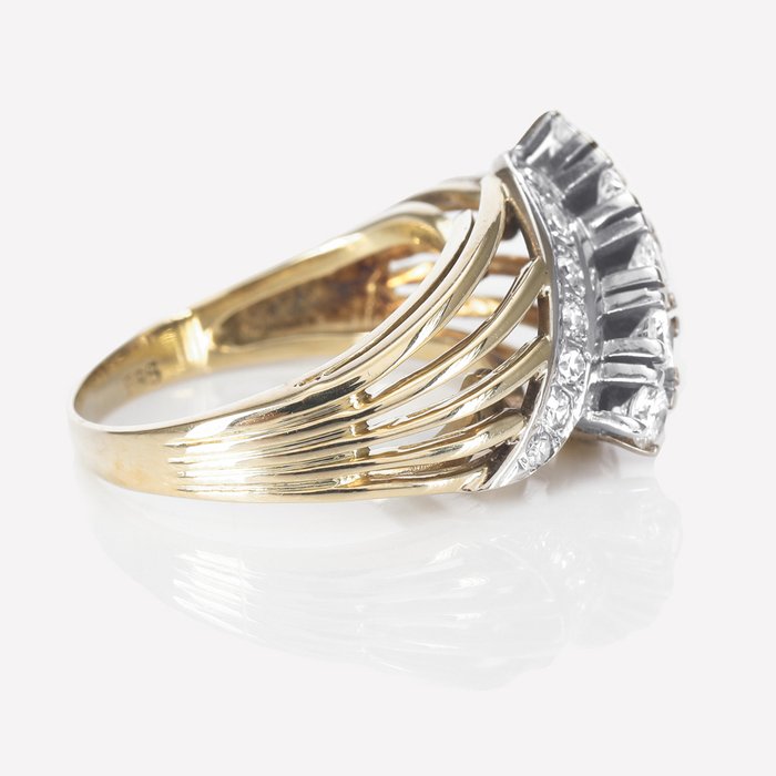 Ingen mindstepris - Designer jewellery - Ring - 14 karat Gulguld, Hvidguld -  0.88ct. tw. Diamant (Natur)  - Diamant - med husbevis