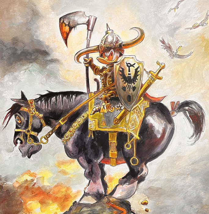 Tony Fernandez - Donald Duck Inspired by Frazetta's Death Dealer I - Hand-Signed - Inspired by Frazetta Series