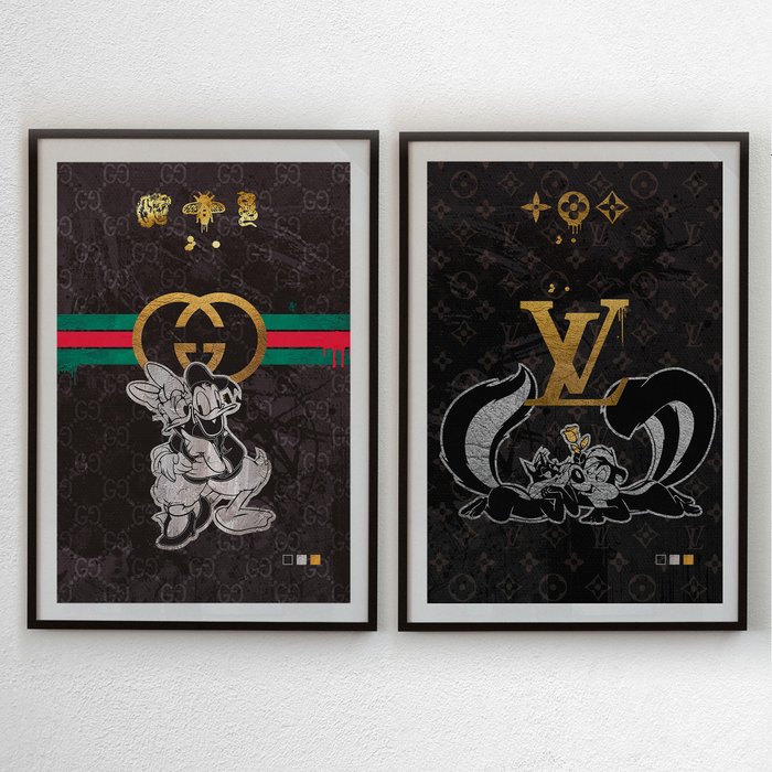 Josh Mahaby - Gucci Love + Louis Vuitton Love (LOT 2 PRINTS)