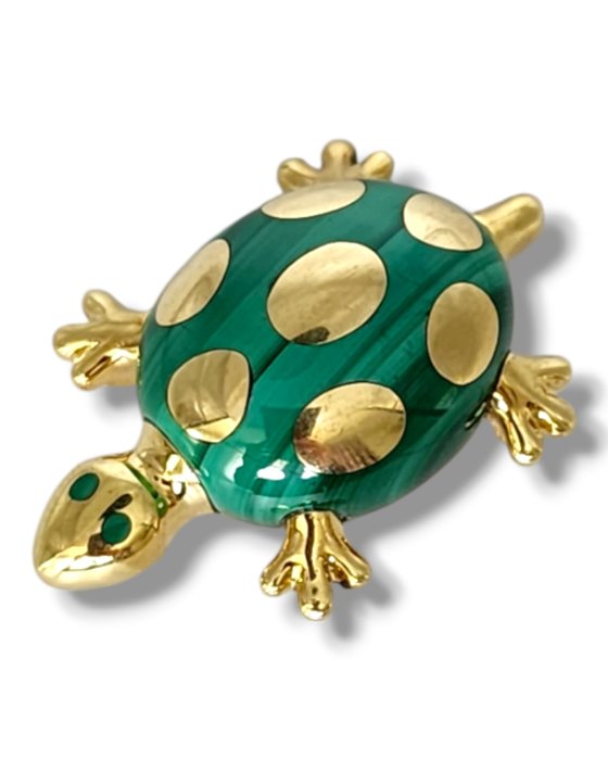 Tiffany  Co. - Broche - 18 kraat Gulguld, Tiffany  Co. Emalje 18K guld Turtle Pin Broche Sjælden