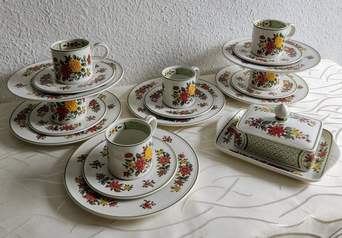 Villeroy  Boch - Mettlach "Summerday" - Kaffeeservice für 6 Pesonen - Kaffe og te service (19) - Vitro porcelæn