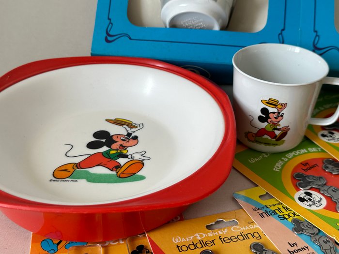 Mickey Mouse Børneservice og bestik - Walt Disney Productions/Ornamin/Bonny Products