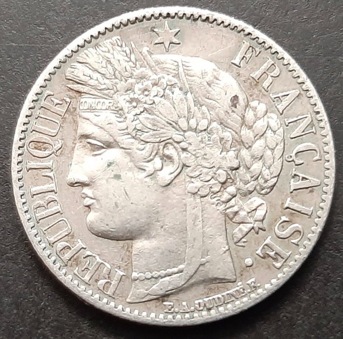 Frankrig Second Republic (1848-1852) 1 Franc 1850-A Paris "Cérès"