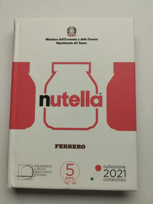 Italien. 5 Euro 2021 Nutella Ferrero Rossa.  (Ingen mindstepris)