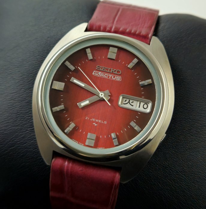 Seiko - Ingen mindstepris - Mænd - 5 Actus Cherry Dial 7019-7350 (1975)