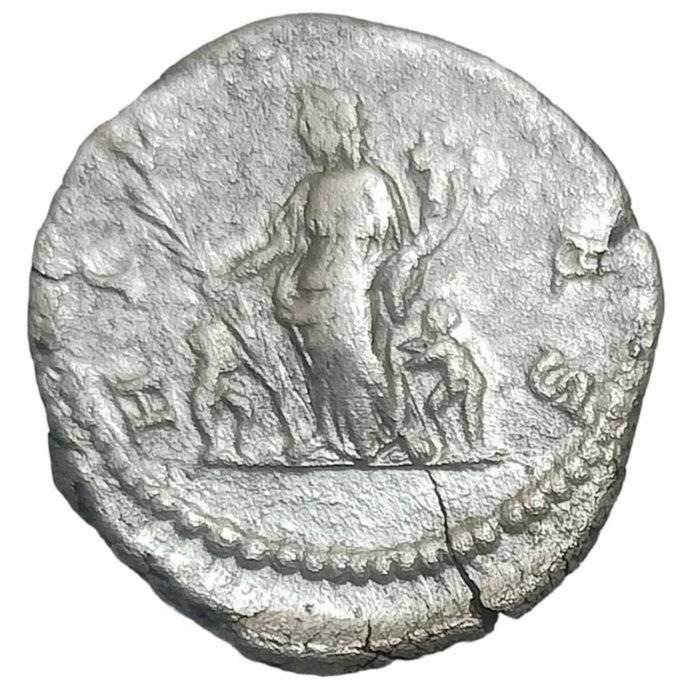 Romarriket. Julia Domna (Augusta, AD 193-217). Denarius  (Ingen mindstepris)