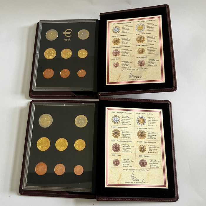 Østrig. Proof Set 2003/2010 (3 sets)  (Ingen mindstepris)