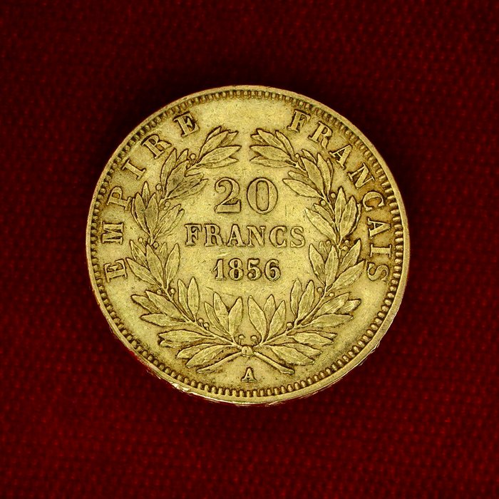 6,45 grams - Guld 900 - 20 Francs Napoleon III - Præget bar