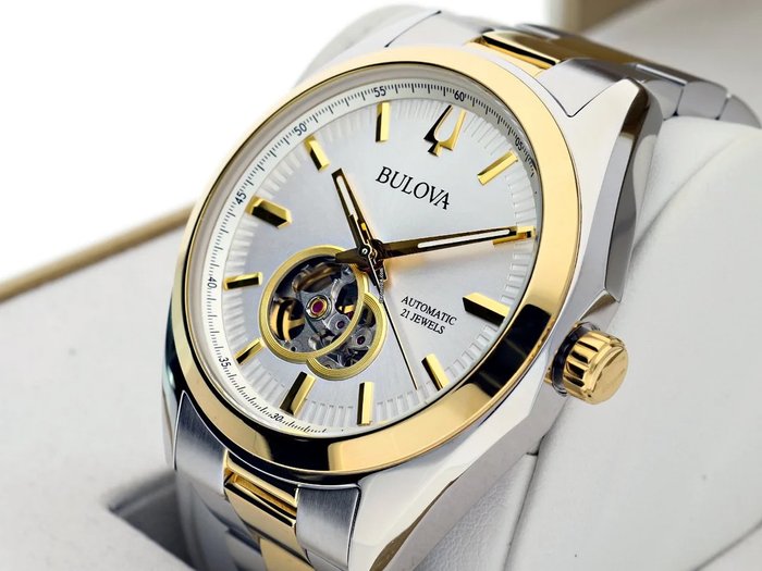 Bulova - Ingen mindstepris - 98A284 - Mænd - Surveyor Two-Tone Watch - Helt nyt