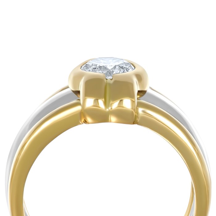 Ring - 18 kraat Gulguld, Hvidguld -  0.75ct. tw. Diamant (Natur)