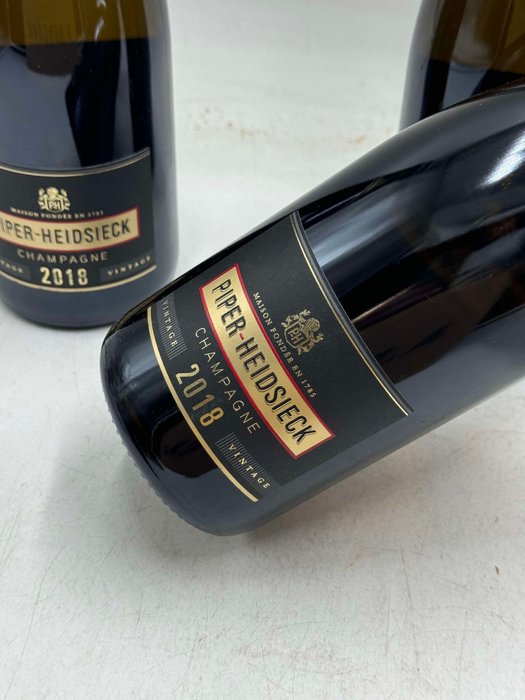 2018 Piper Heidsieck, Vintage - Champagne Brut - 3 Flasker (0,75 L)