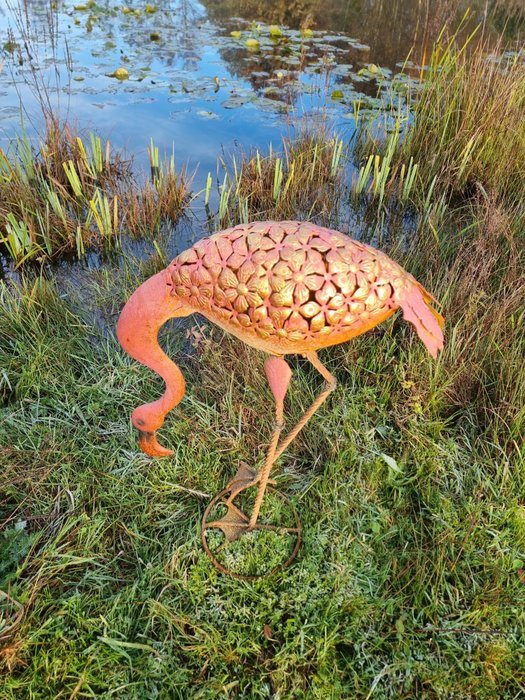 Figur - Xl flamingo sculptuur - Jern