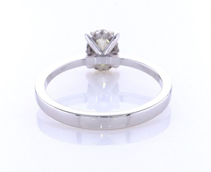 Ring - 14 karat Hvidguld -  0.69ct. tw. Diamant (Naturfarvet) - Diamant