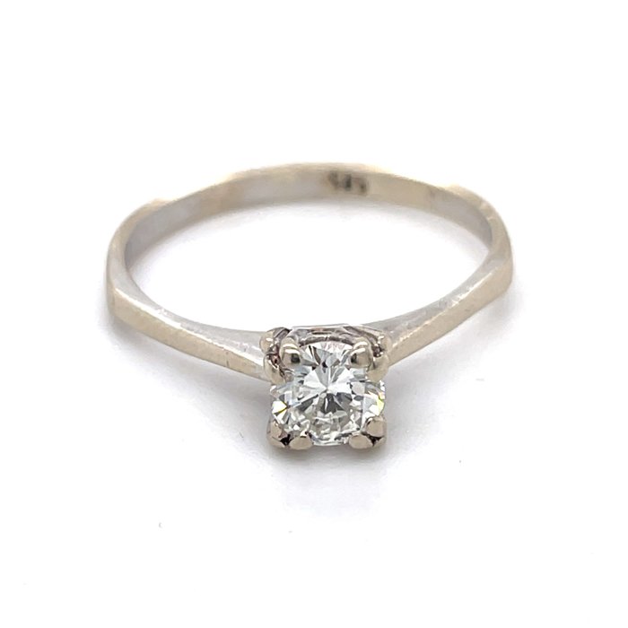 Ring - 14 karat Hvidguld -  0.40ct. tw. Diamant