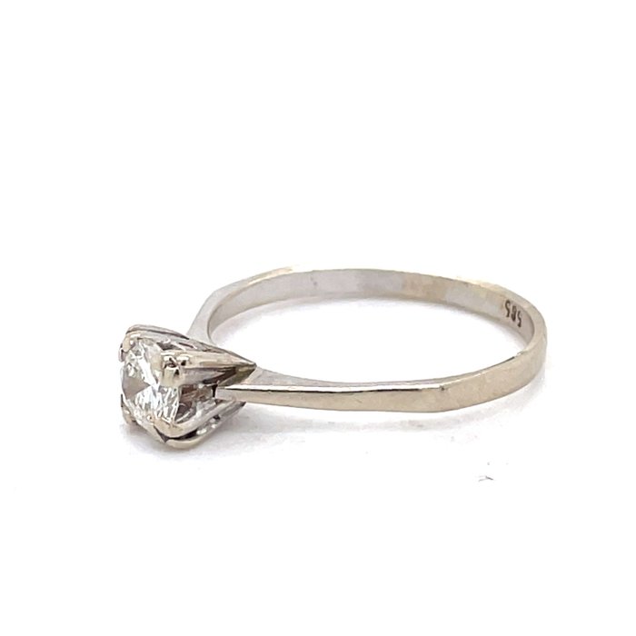 Ring - 14 karat Hvidguld -  0.40ct. tw. Diamant