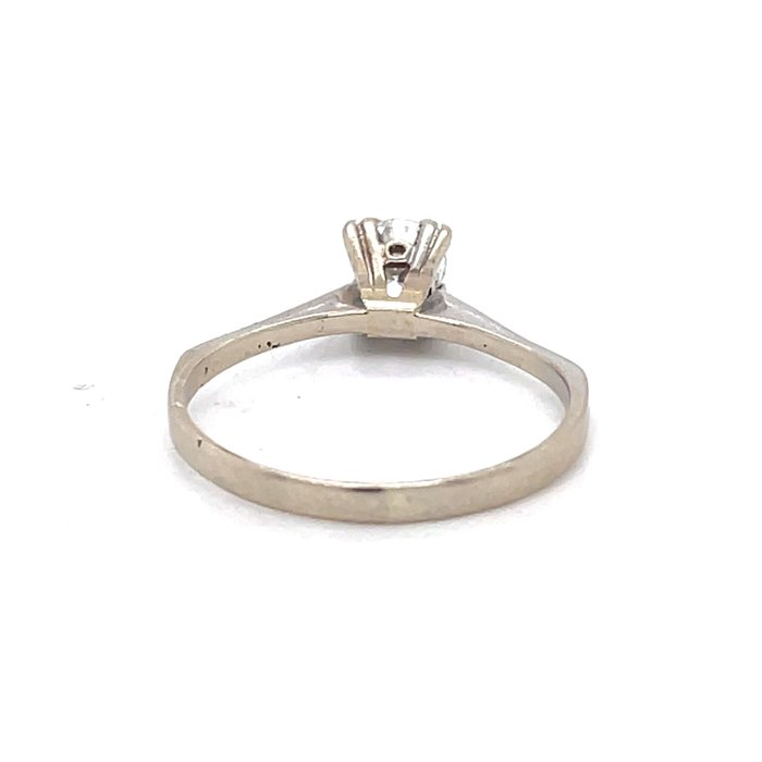 Ring - 14 karat Hvidguld -  0.40ct. tw. Diamant