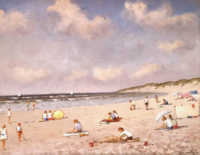 L. van Vugt  (1952) - Strandgezicht