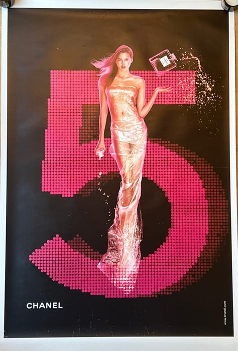 JP Goude - poster pubblicitario- CHANEL N5 (ESTELLA Warren)- telato