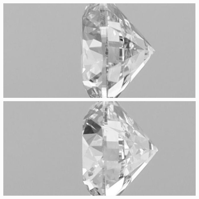 2 pcs Diamant  (Natur)  - 0.88 ct - Rund - I - SI2 - International Gemological Institute (IGI) - Premium diamanter X 2 stk