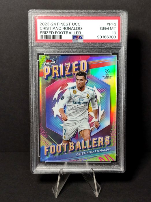 2022/23 Topps Finest UCC Cristiano Ronaldo #PF3 Prized Footballers PSA 10 Graded card