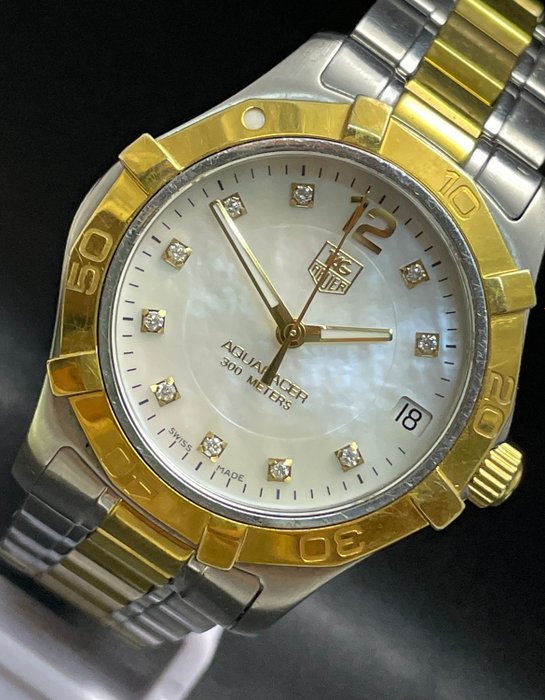 Tag Heuer Aquaracer 300 Metres Diver Diamonds Pearl Dial Waf 1320 Women 2011 Present - Aquaracer 300M Mother of Pearl - Kvinder - 2011-nu