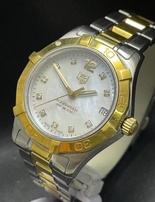 Tag Heuer Aquaracer 300 Metres Diver Diamonds Pearl Dial Waf 1320 Women 2011 Present - Aquaracer 300M Mother of Pearl - Kvinder - 2011-nu