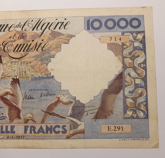 Algeriet. - 10000 francs 1957 - Pick 110  (Ingen mindstepris)