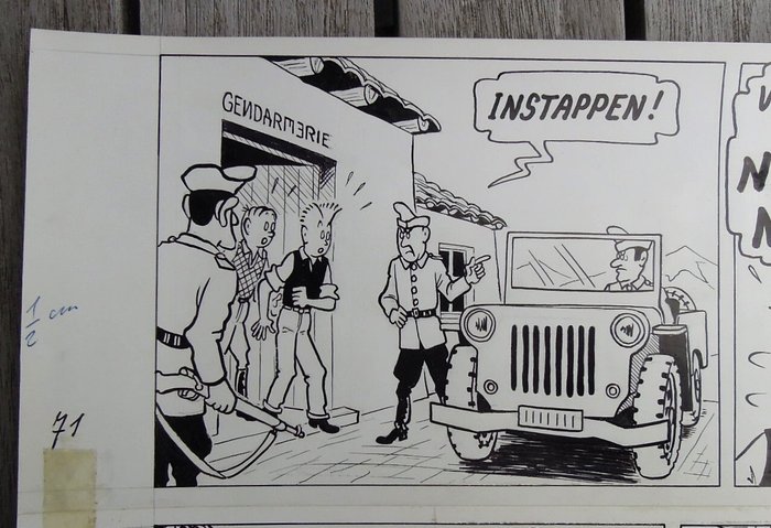 Pom - 1 Original page - Piet Pienter en Bert Bibber - Buldaarse Rhapsodie - 1958