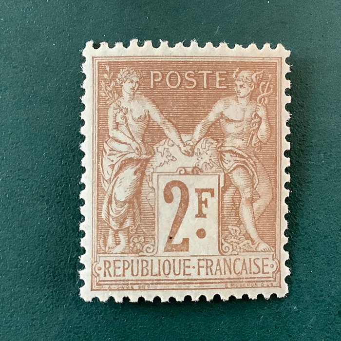 Frankrig 1900 - 2 Fr Sage type II - centreret - Yvert 105