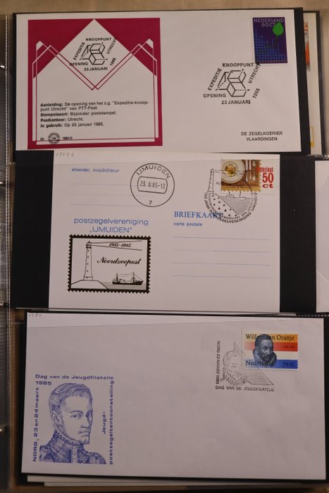 Holland 1967/1995 - Masser af specielle FDC'er/covers og PTT-mapper i 3 PSIII albums + 4 Davo Crystal albums og