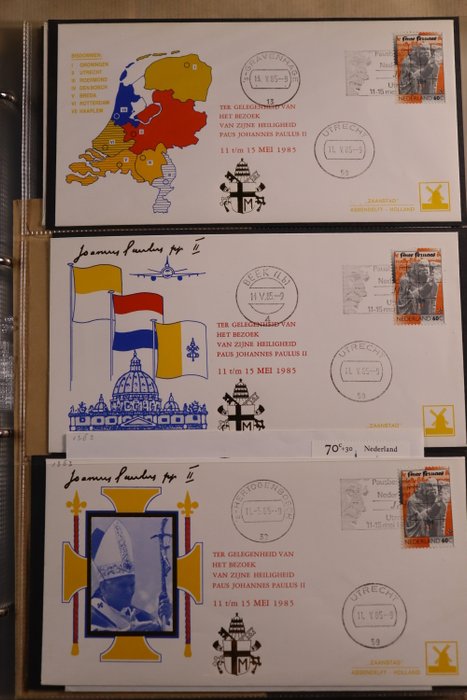 Holland 1967/1995 - Masser af specielle FDC'er/covers og PTT-mapper i 3 PSIII albums + 4 Davo Crystal albums og