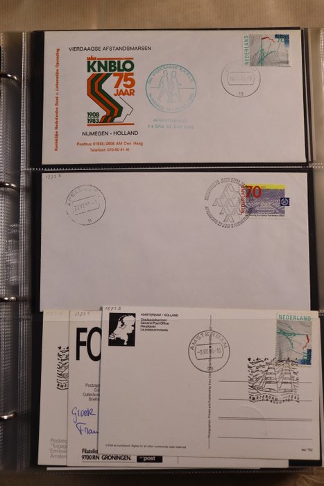 Holland 1967/1995 - Masser af specielle FDC'er/covers og PTT-mapper i 3 PSIII albums + 4 Davo Crystal albums og