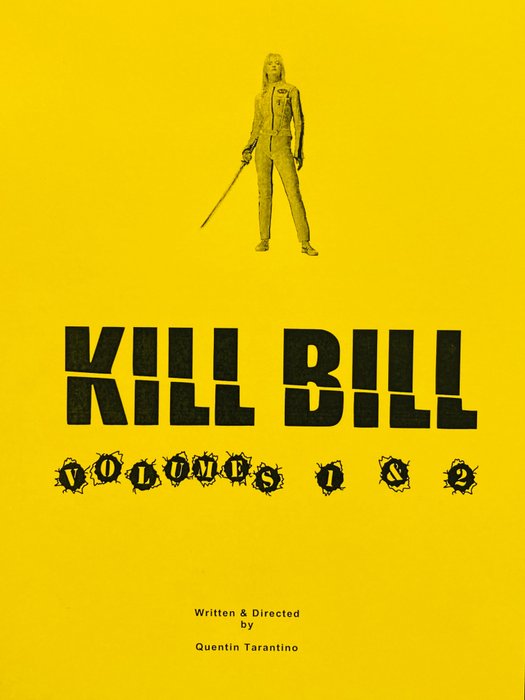 Kill Bill - Tarantino - Volume 1  2 - Original Script Copy from the Production Company.