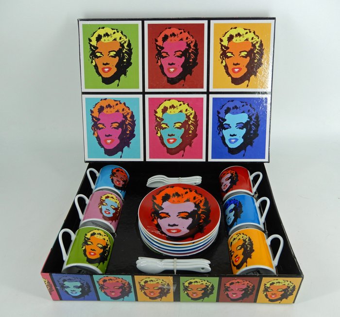 AOC - Andy Warhol - Kaffeservice - Marylin Monroe through the lens of Andy Warhol - Knogleporcelæn - Marylin Monroe kaffesæt