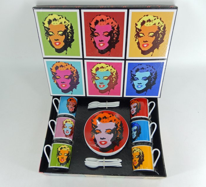 AOC - Andy Warhol - Kaffeservice - Marylin Monroe through the lens of Andy Warhol - Knogleporcelæn - Marylin Monroe kaffesæt