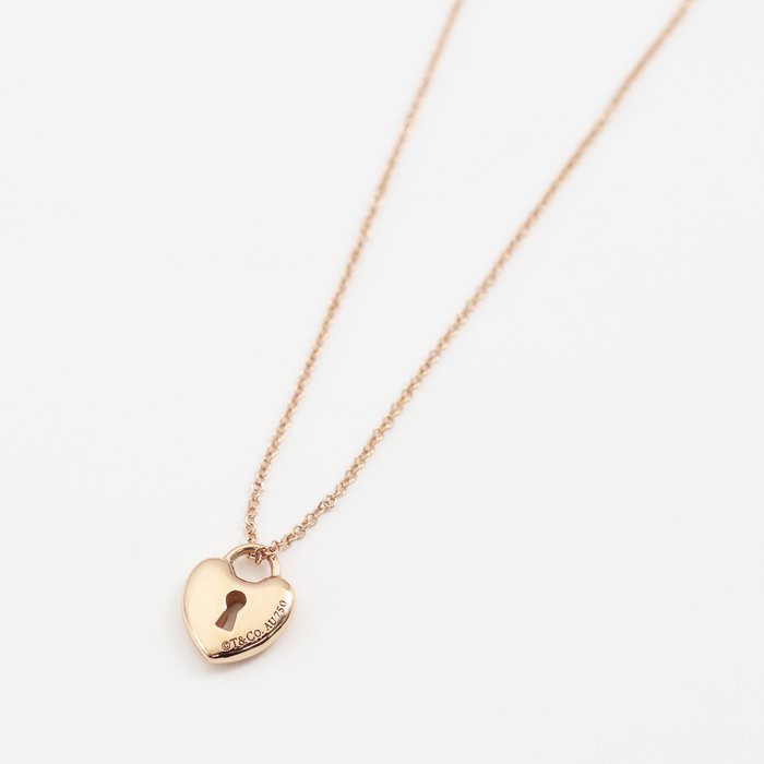 Tiffany  Co. - Halskæde med vedhæng - Heart lock Pendant - 18 kraat Rosaguld