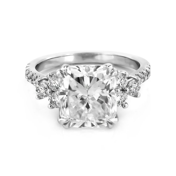 Ring - 18 kraat Hvidguld Diamant (Natur)