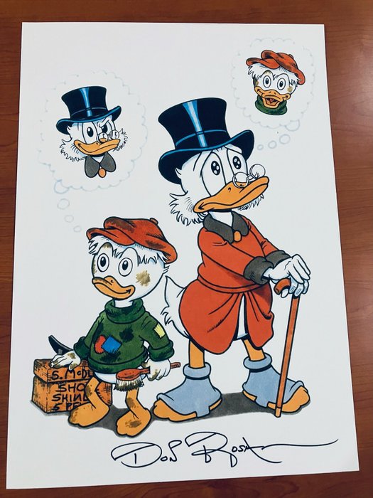 Donald Duck, Uncle Scrooge - 1 Don Rosa - Signeret tryk - comic + spielzeug