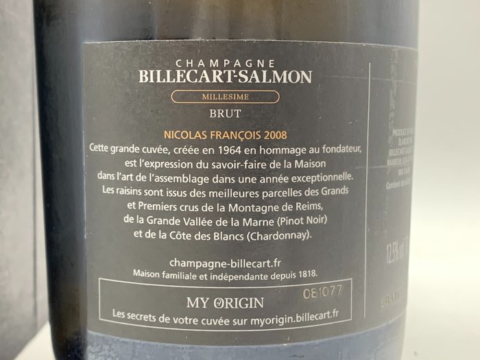 2008 Billecart-Salmon Nicolas François - Champagne Brut - 1 Flaske (075L)