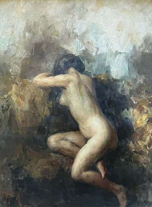 Rinaldo Agazzi (1857-1939) - Nudo