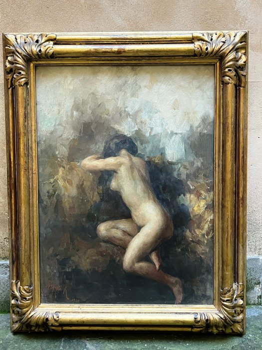 Rinaldo Agazzi (1857-1939) - Nudo