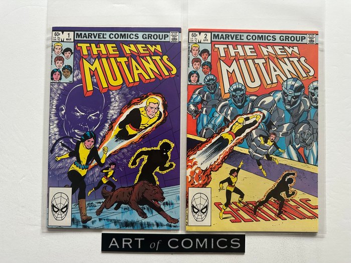 New Mutants #1 - #6 #10 #12 #14 - #43 #65 #66 - Higher to Very High Grade - 40 Comic - Første udgave - 1983/1988