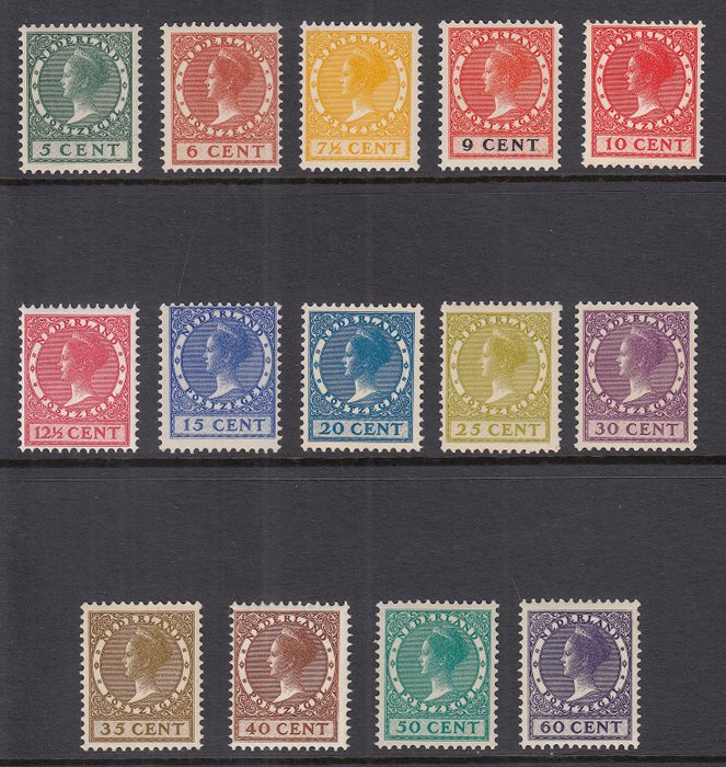 Holland 1924/1926 - Dronning Wilhelmina type 'Veth' - NVPH 149/162