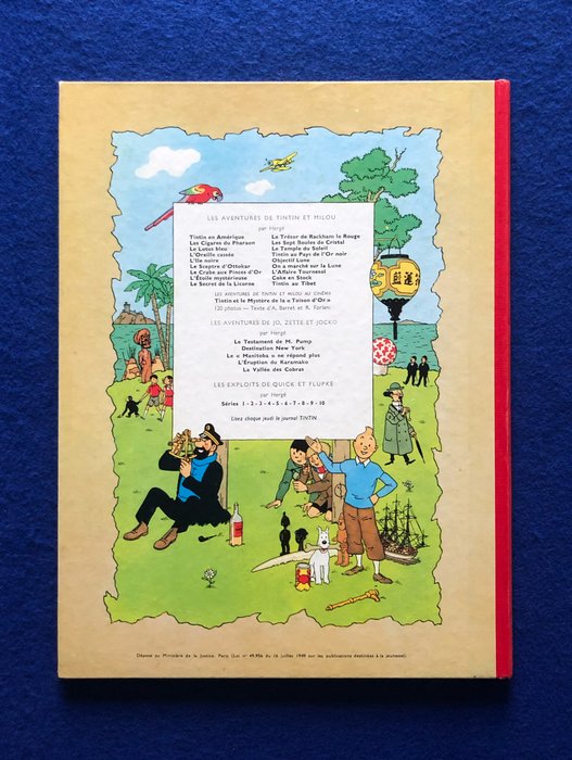 Tintin - Les Cigares du Pharaon (B33) - C - 1 Album - Genoptryk - 1963