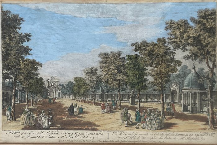 Johann Sebastian Müller, after Canaletto (XVIII) - A View of the Grand South Walk in Vauxhall Gardens, London