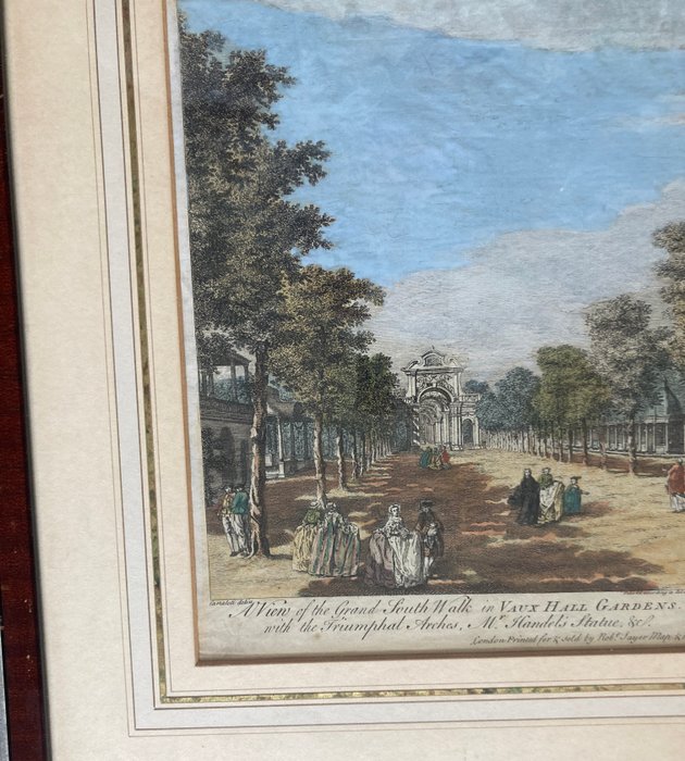 Johann Sebastian Müller, after Canaletto (XVIII) - A View of the Grand South Walk in Vauxhall Gardens, London