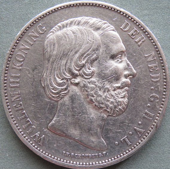 Holland. Willem III. 2 1/2 Gulden 1874  (Ingen mindstepris)