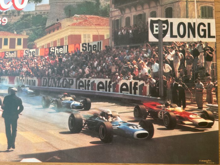 Anonymous - Poster pubblicitario- GP Monaco 1969- (After) - 1980‹erne