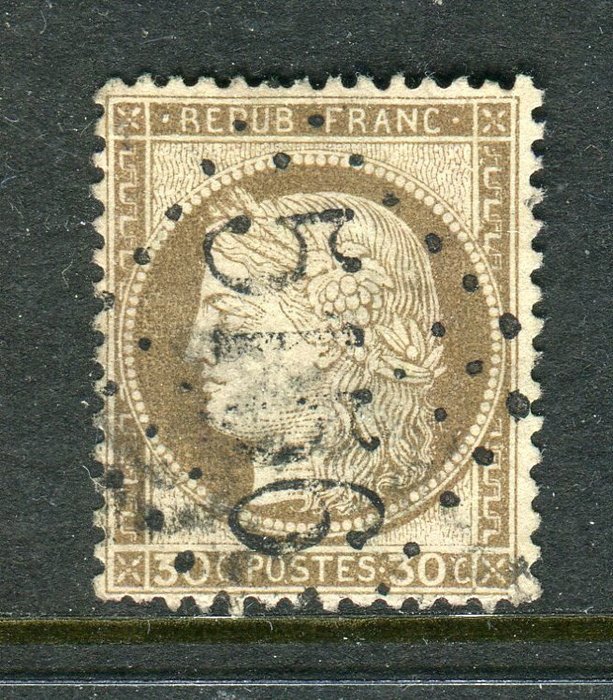 Frankrig 1871 - Ekstremt sjælden nr. 56 - Stempel GC 5156 Bureau de Cavalle - Signerede kalve